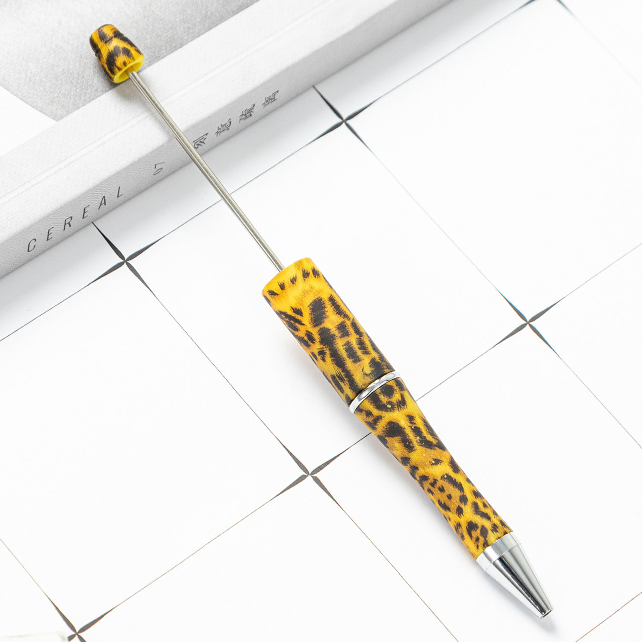 Wholesale 1000pcs Beadable Pens Cow Print Leopard Print Christmas Plastic Pen DIY for Beaded